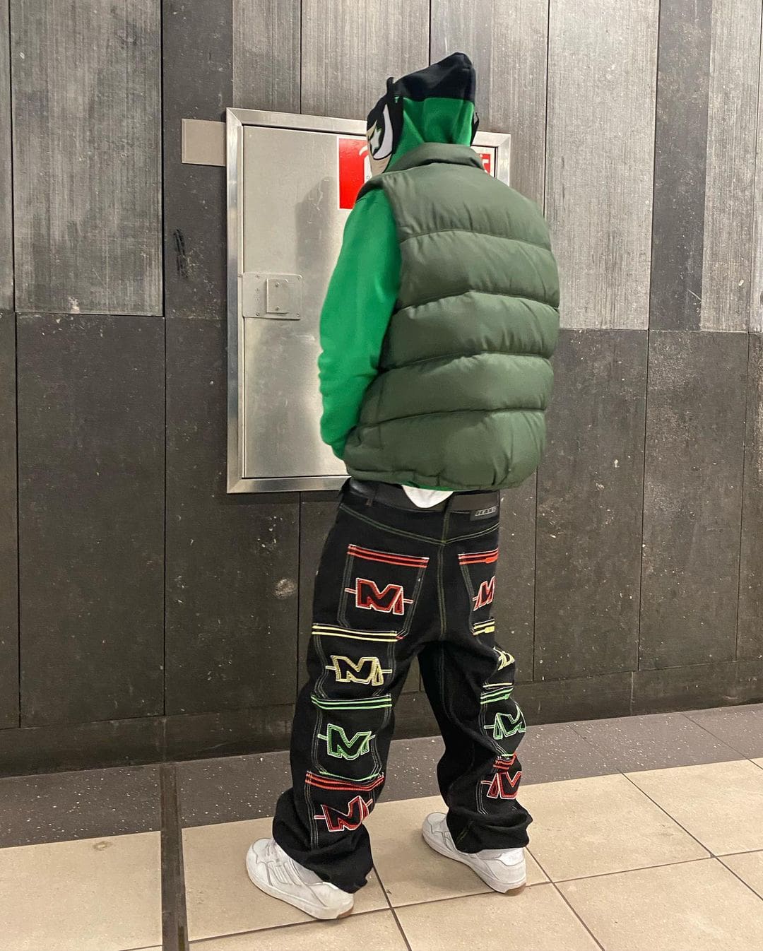 Minus Two Denim Trousers Casual Straight-Leg Loose Fit Hip Hop Star Style