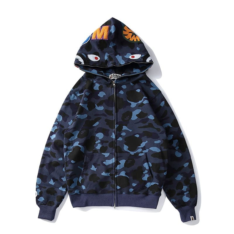 AAPE Ape Head Camouflage Zip Hoodie for Men and Women