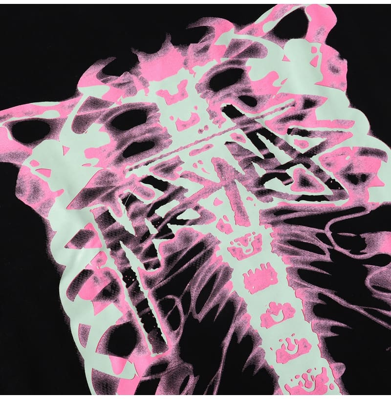 Stussy Reflective Skull Print Cotton T-Shirt Summer Edition