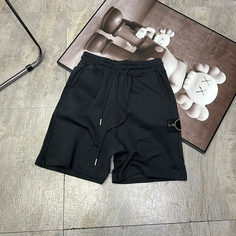 Stone Island Classic Terry Shorts Straight-Leg Casual Pants for Men and Women