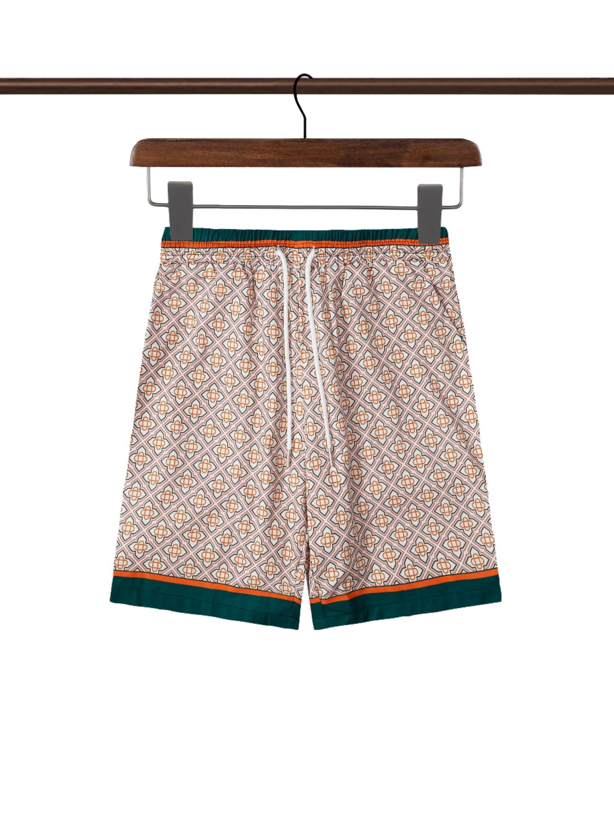 Casablanca Orange Plaid Rabbit Sports Casual Short Sleeve Shirt for Men and Women