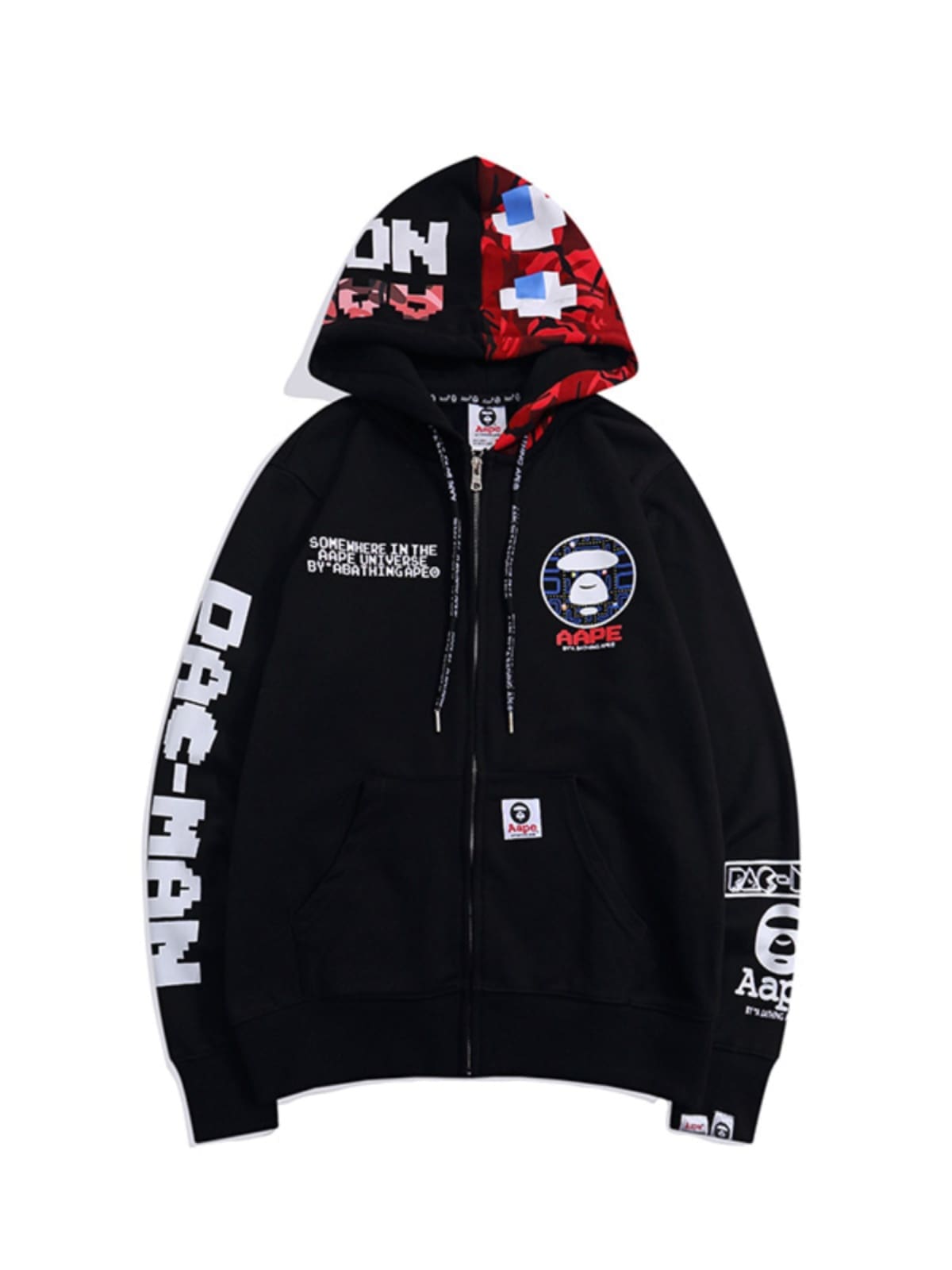 AAPE Ape Head Camouflage Zip Hoodie for Men and Women