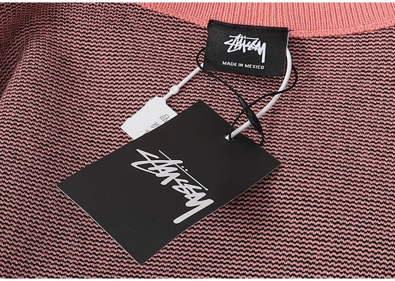 Stussy Logo Jacquard Round Neck Sweater for Men and Women