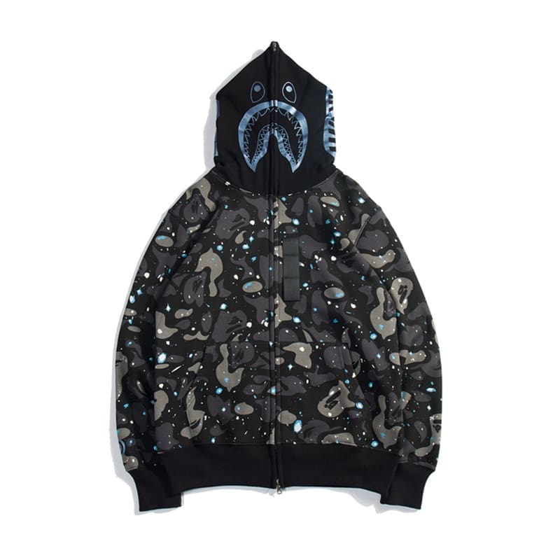 AAPE Ape Head Camouflage Zip Hoodie for Men and Women