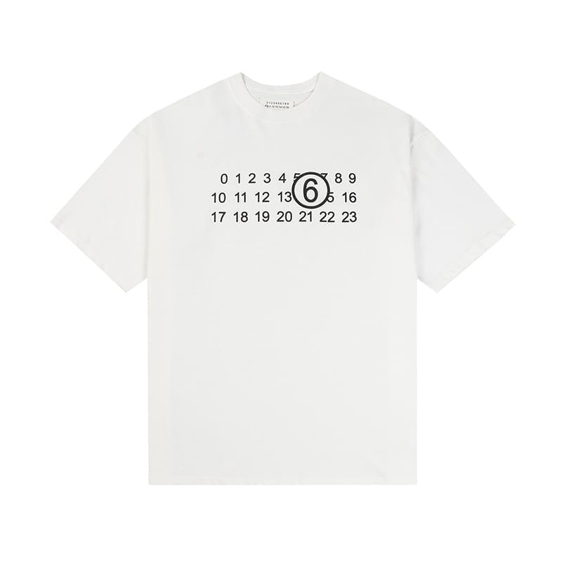 ma*s*n Ma*i*la mm6 digital pattern short sleeve t-shirt series for men and women