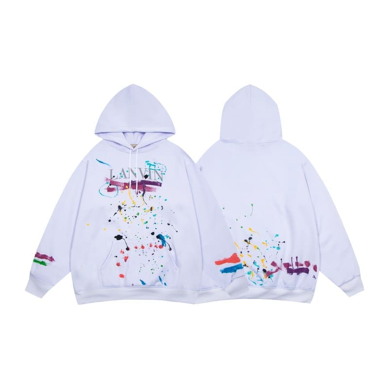 Gallery Dept Graffiti Fleece-Lined Pullover Hoodie for Men and Women