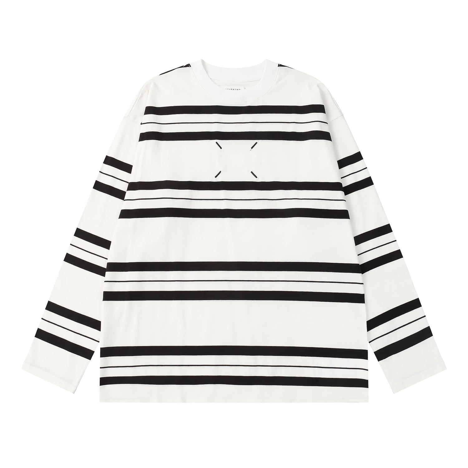 ma*s*n Ma*i*la mm6 cotton striped long sleeve t-shirt for men and women