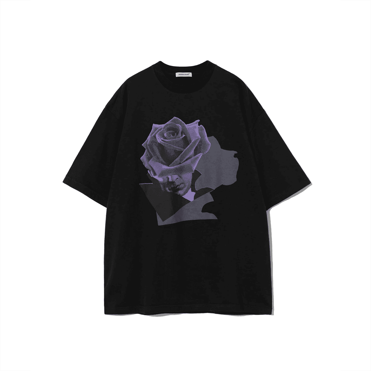 Undercover Dracula Retro Washed Print Loose Short Sleeve T-Shirt for Men and Women