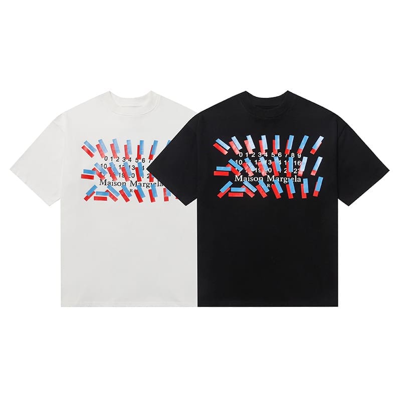 ma*s*n Ma*i*la mm6 digital pattern short sleeve t-shirt series for men and women