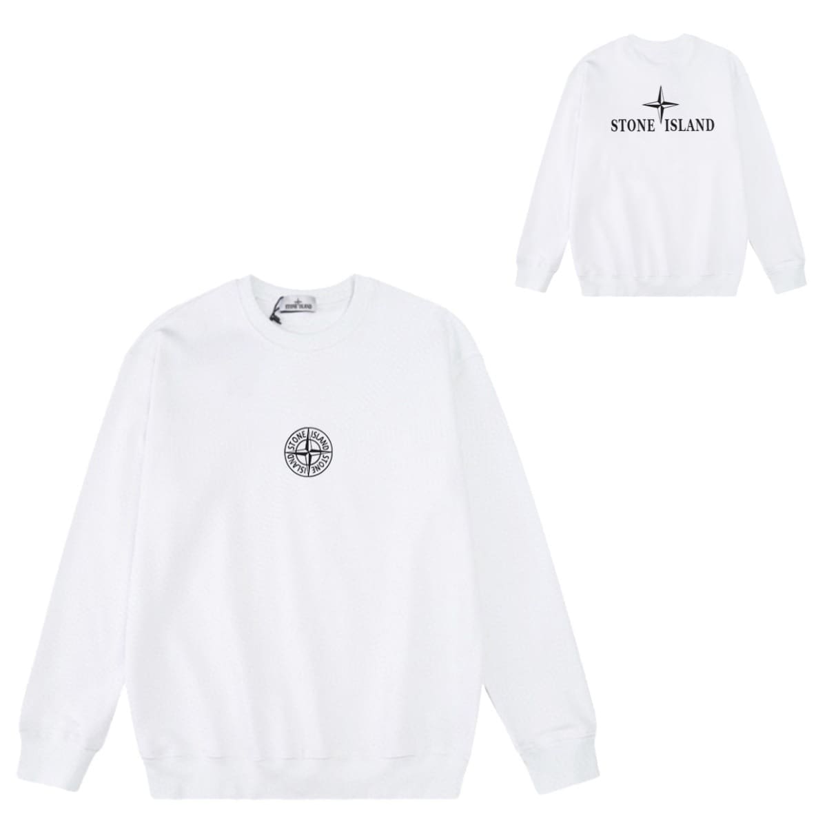 Stone Island Compass Logo Long Sleeve Minimalist Sweater