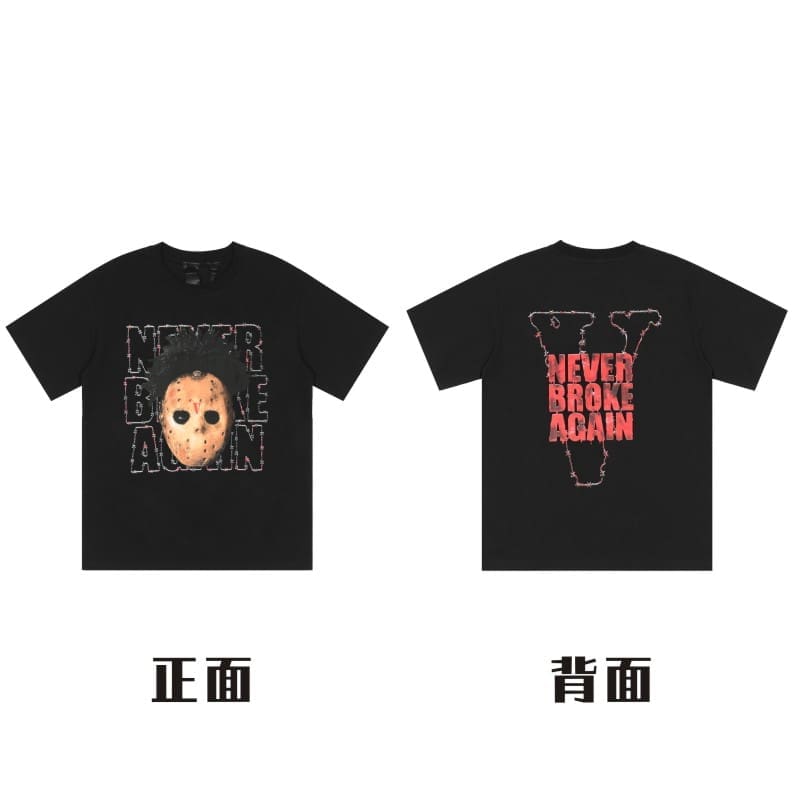 VLONE Large V Short Sleeve High Street T-Shirt Men and Women Summer Style