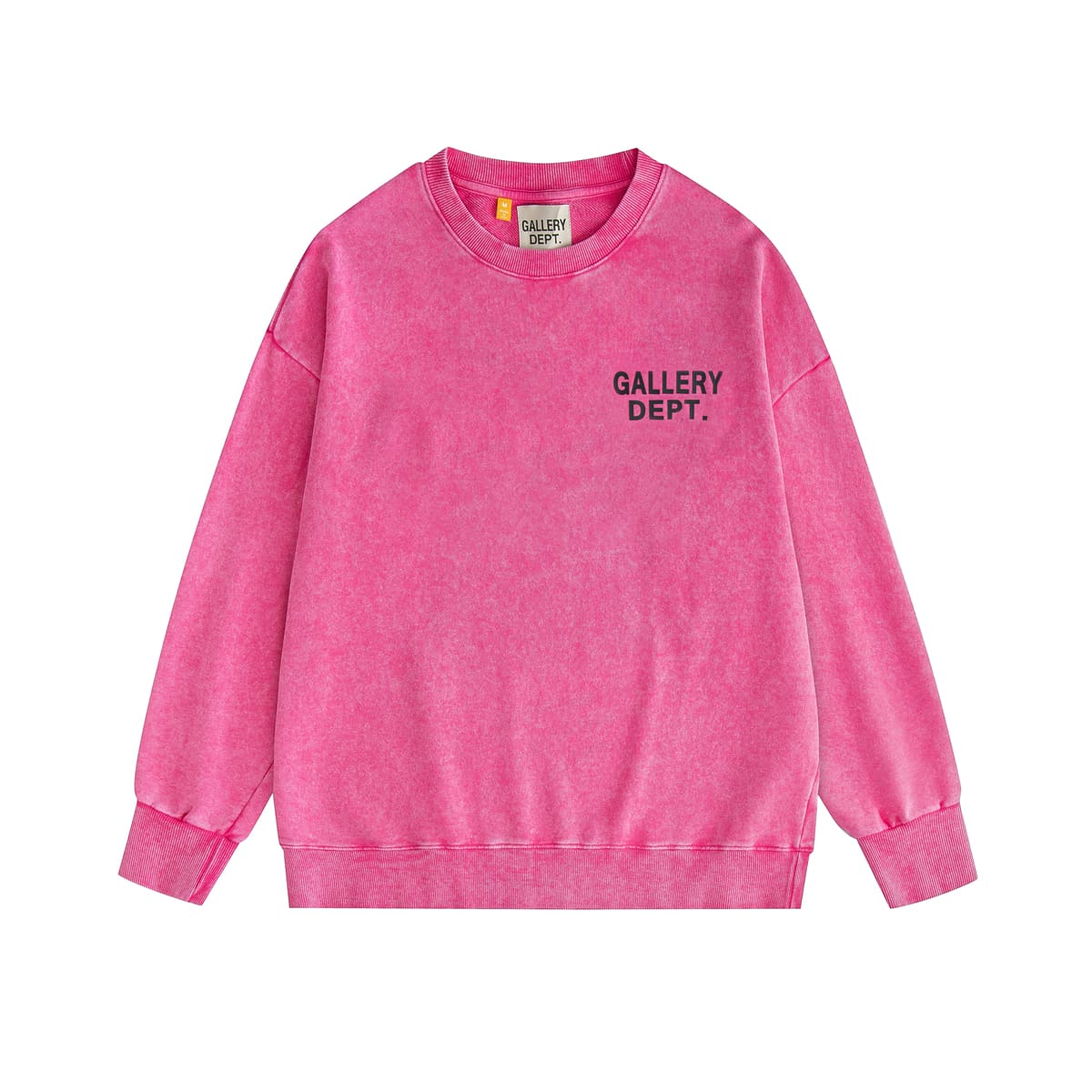 Gallery Dept Letter Logo Washed Terry Round Neck Sweater for Men and Women