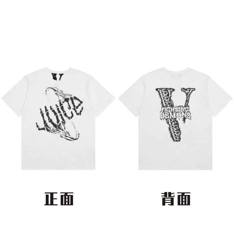 VLONE Large V Short Sleeve T-Shirt High Street Spring Summer Casual Wear