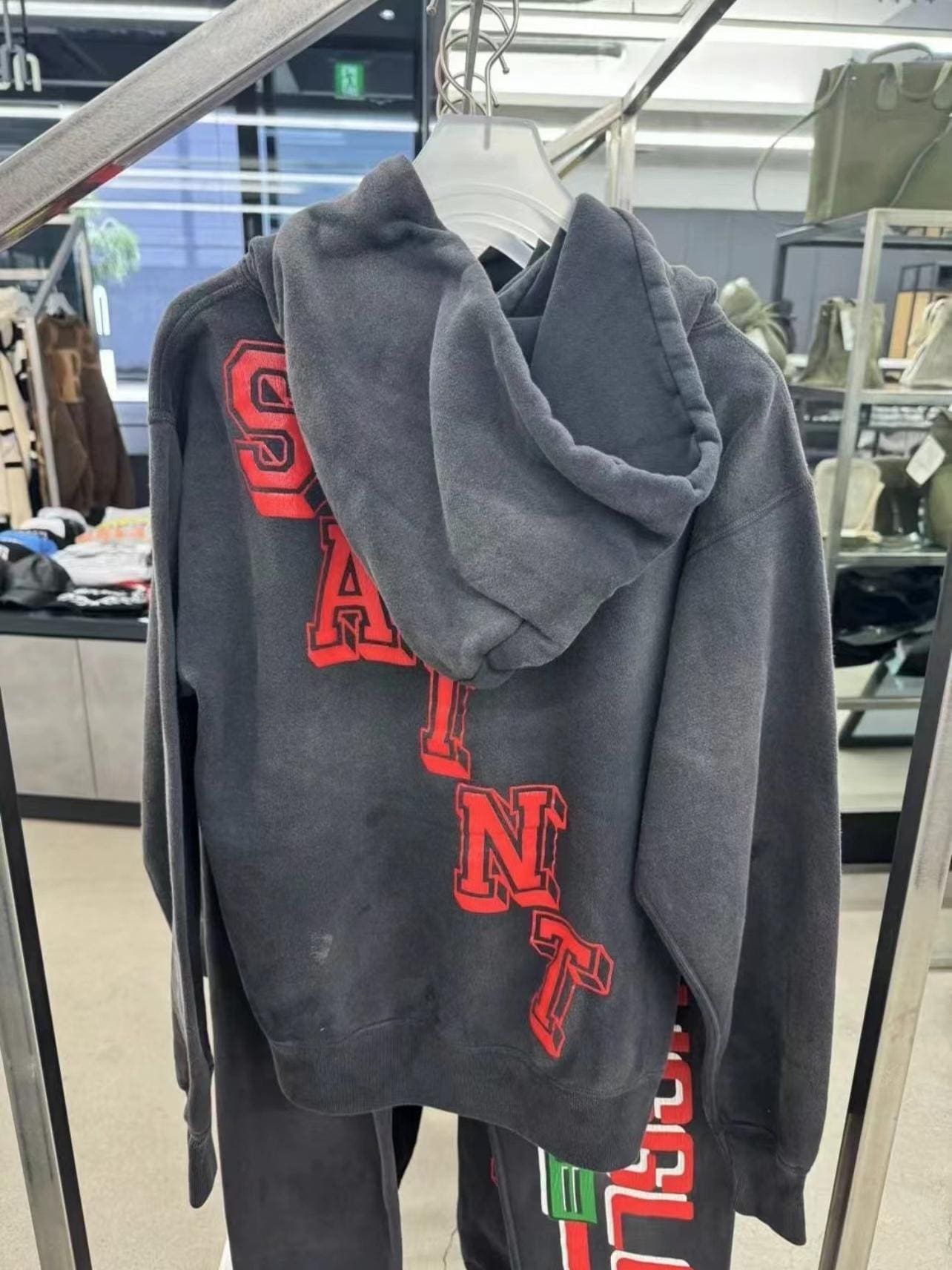 Saint Michael Washed Angel Pullover Hoodie for Men and Women