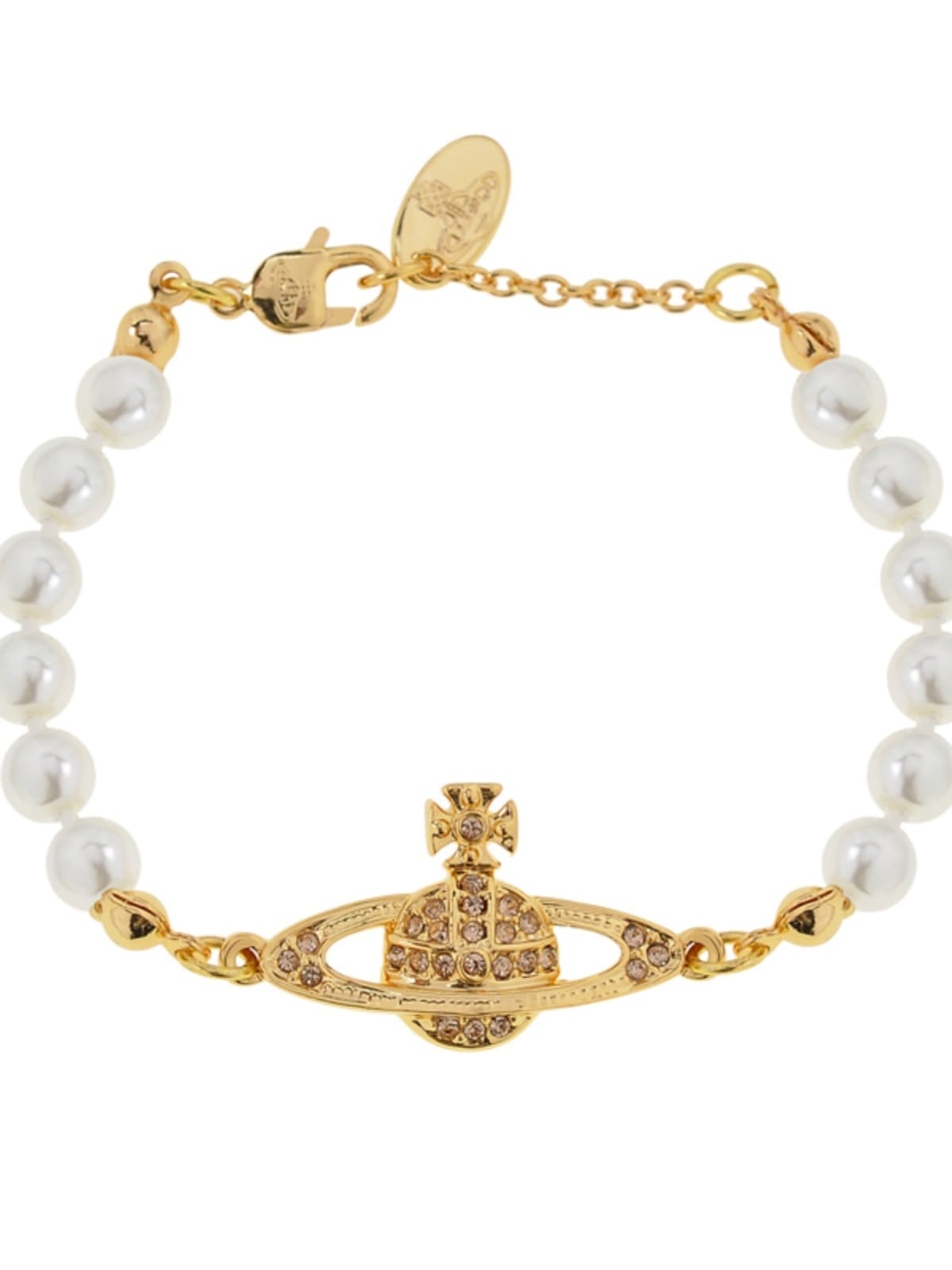u1u1enne westwood 6-layer pearl saturn bracelet