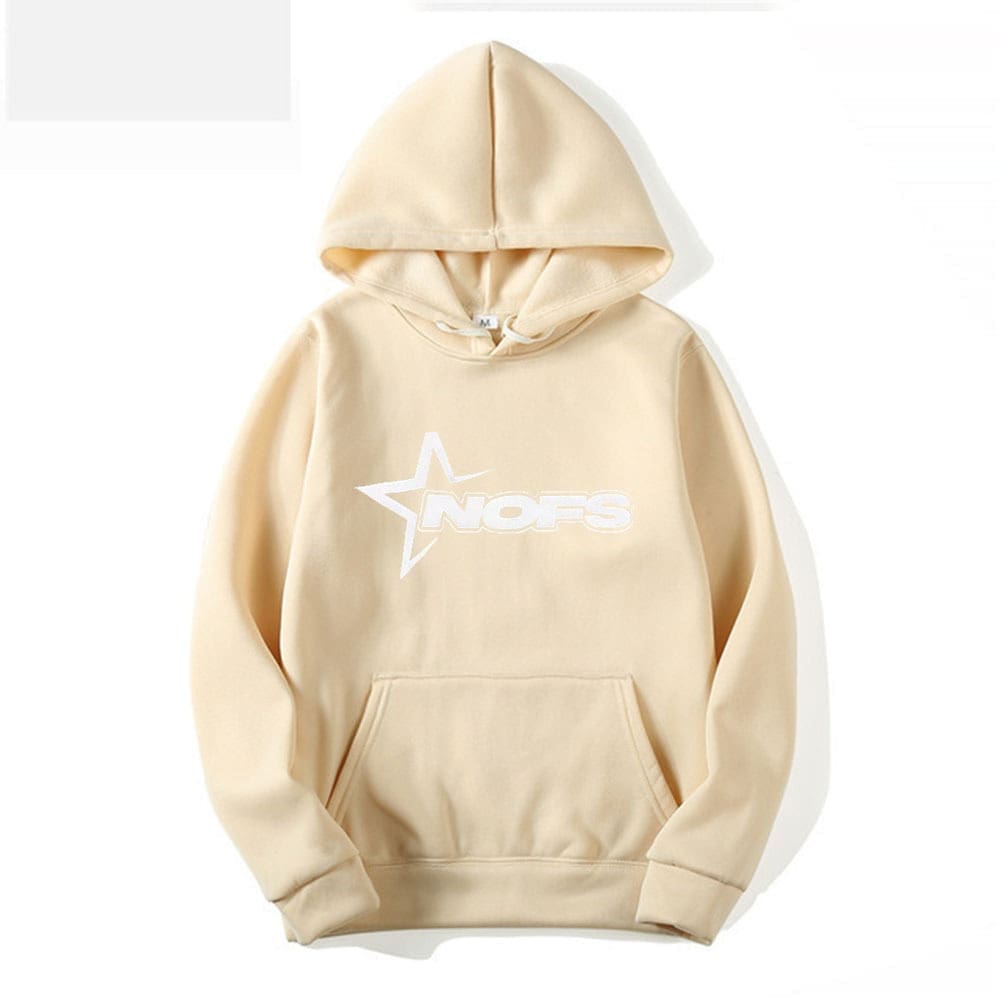 NOFS Letter Nofs Hoodie Gothic Punk Rock Pullover for Men and Women