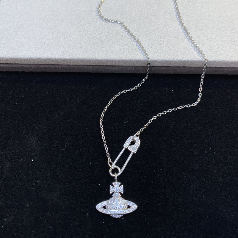 u1u1enne westwood earth planet necklace luxury french clavicle chain