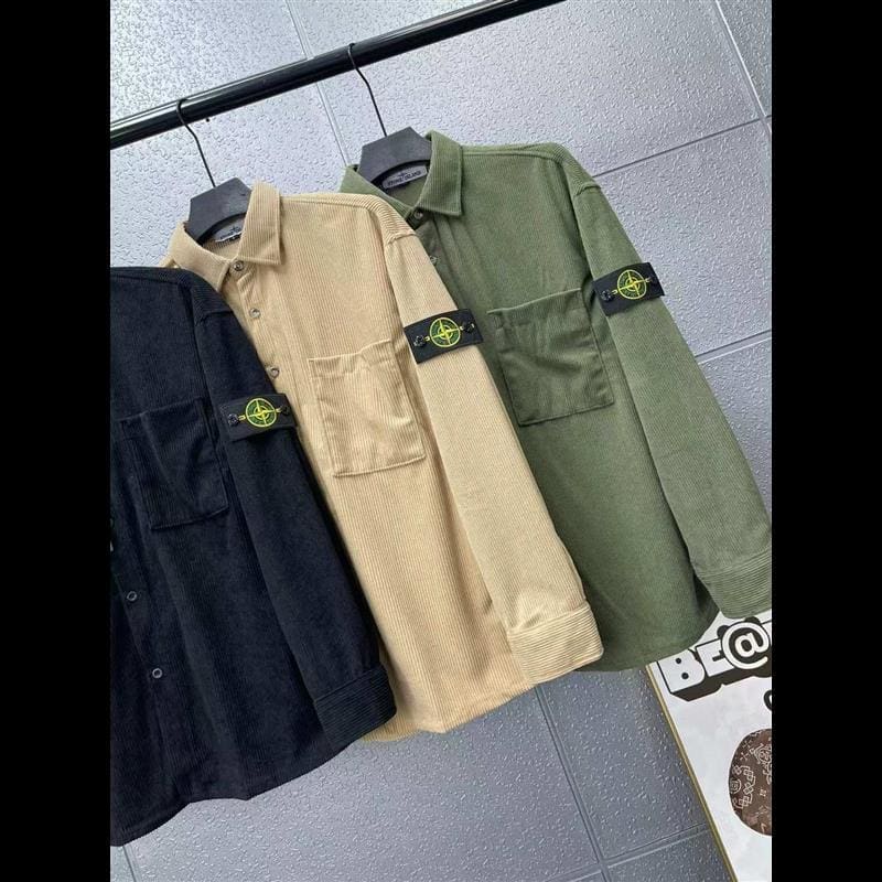 Stone Island Outdoor Corduroy Shirt 24 Autumn American Retro Style