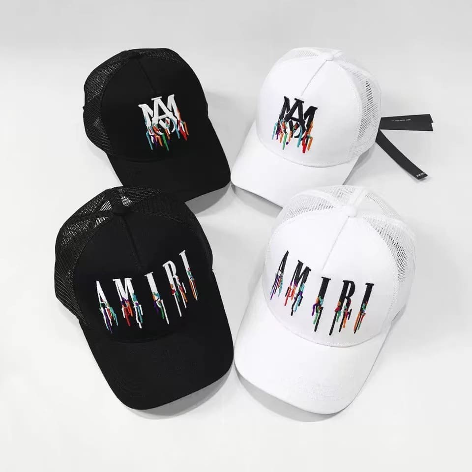 Amiri Embroidered Baseball Cap Sun Protection High Street Style