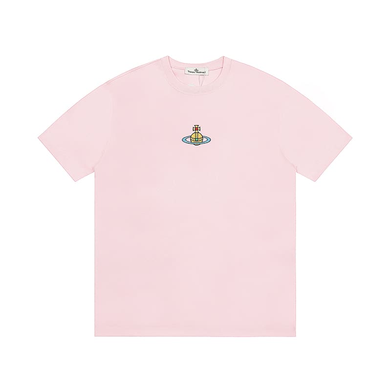 u1u1enne westwood splash-ink embroidery star print loose t-shirt half sleeve