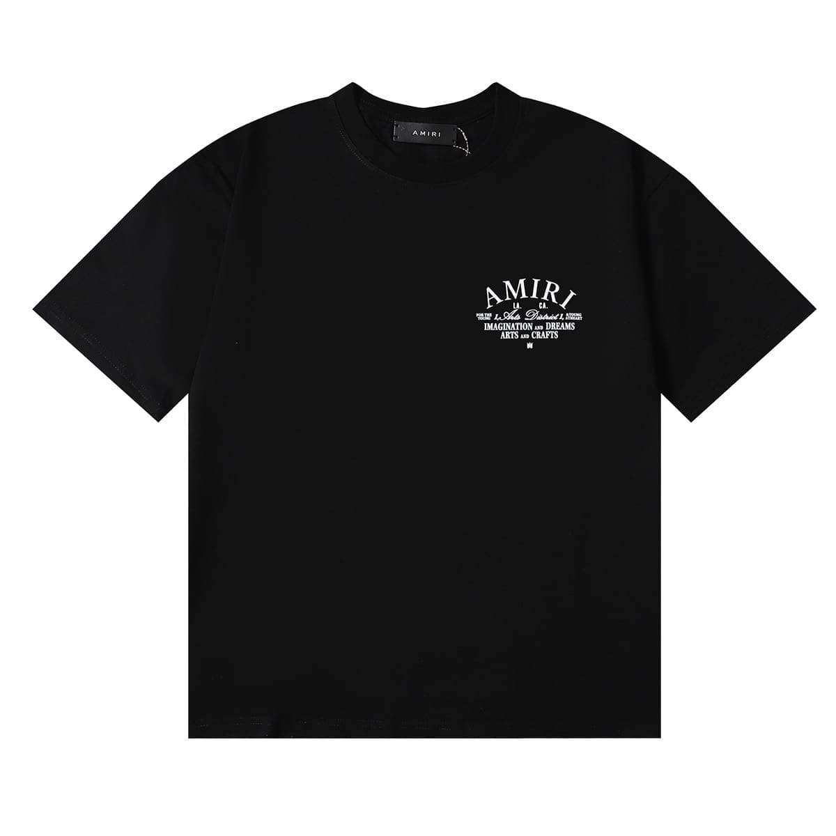 Amiri Fashion Solid Color High Street T-Shirt Retro Loose Fit 2