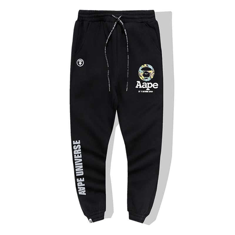 AAPE Camouflage Cotton Sweatpants for Men and Women