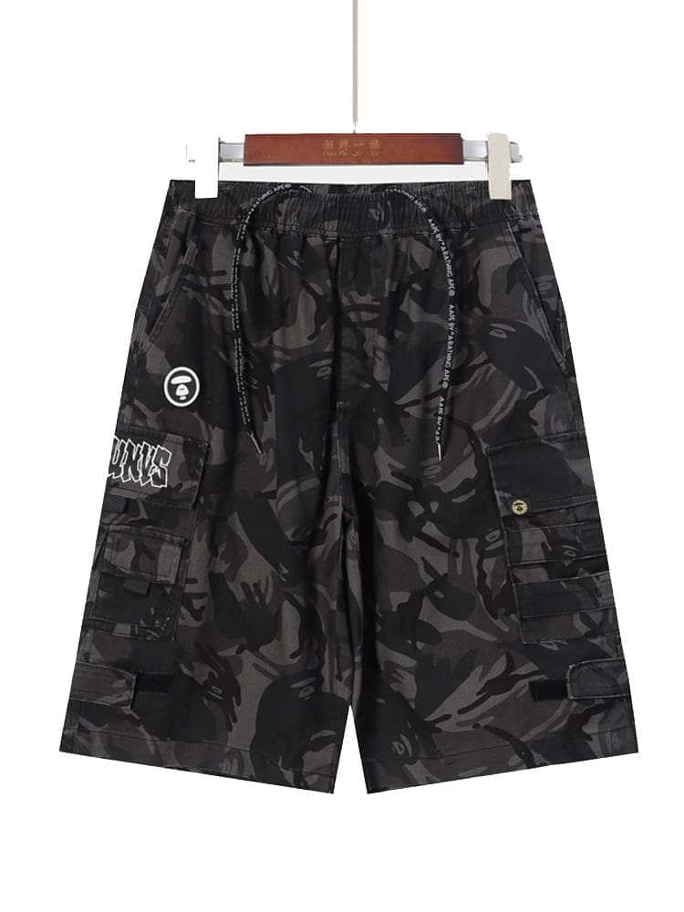 AAPE Camouflage Cargo Shorts for Men and Women