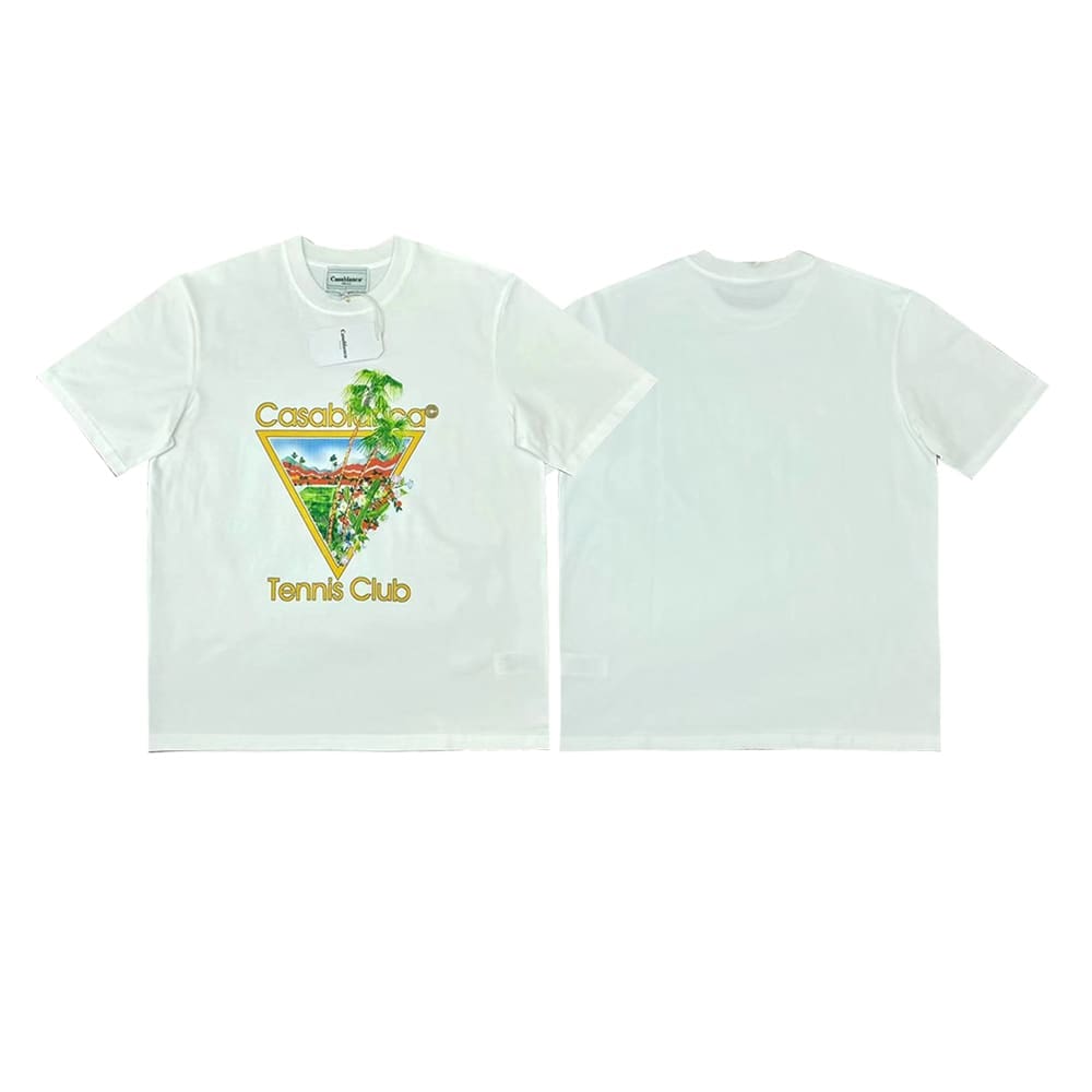 FOG Amiri Casablanca Printed Loose Crew Neck T-Shirt High Street Style