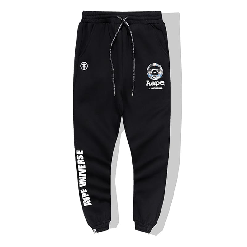 AAPE Camouflage Cotton Sweatpants for Men and Women