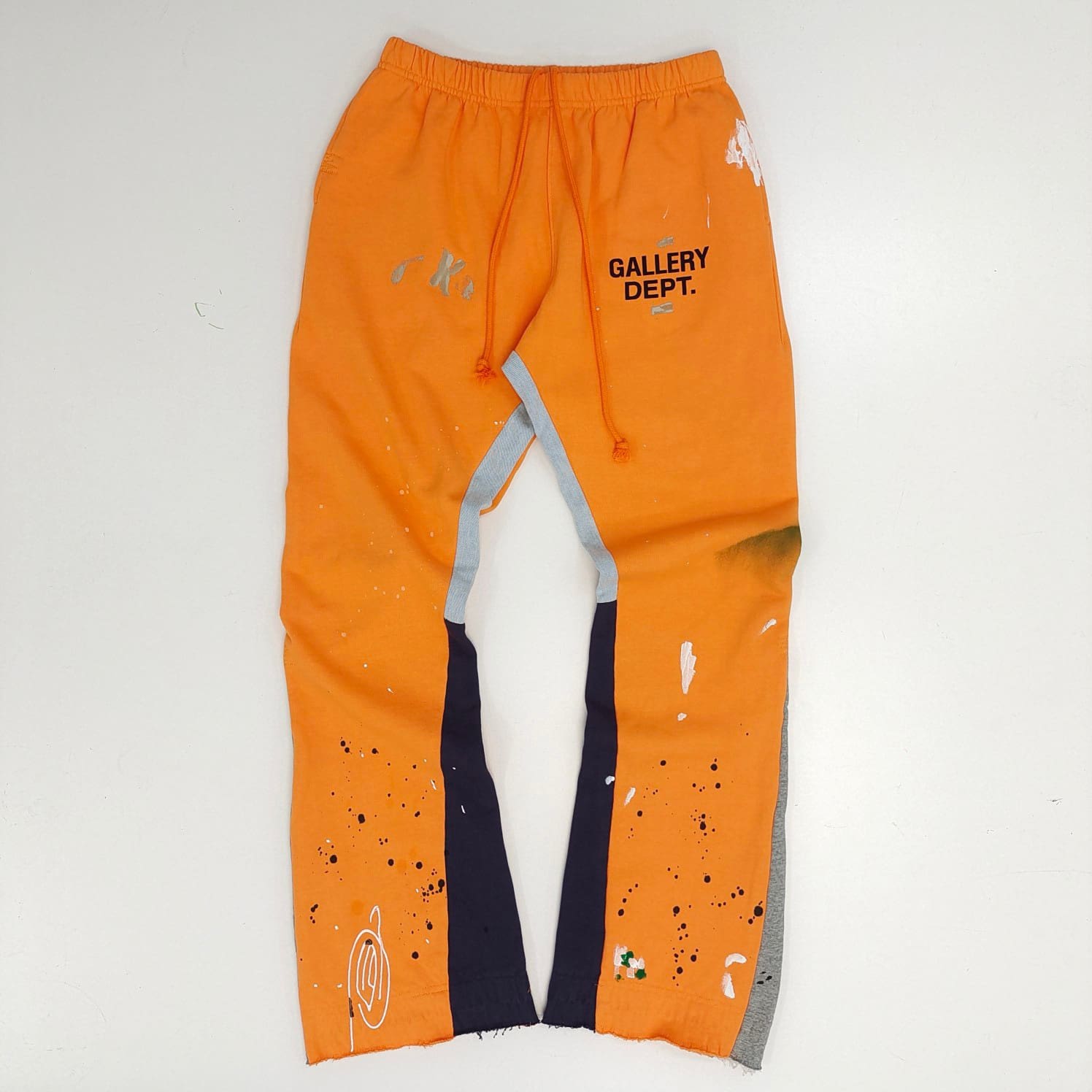 Gallery Dept splash-ink stitching graffiti bootcut trousers high street casual sweatpants trousers