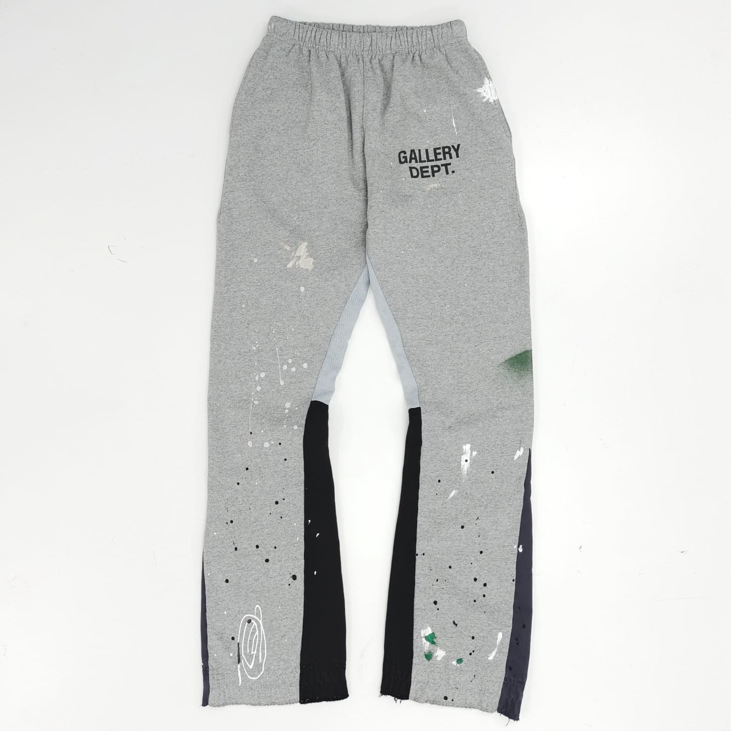 Gallery Dept splash-ink stitching graffiti bootcut trousers high street casual sweatpants trousers