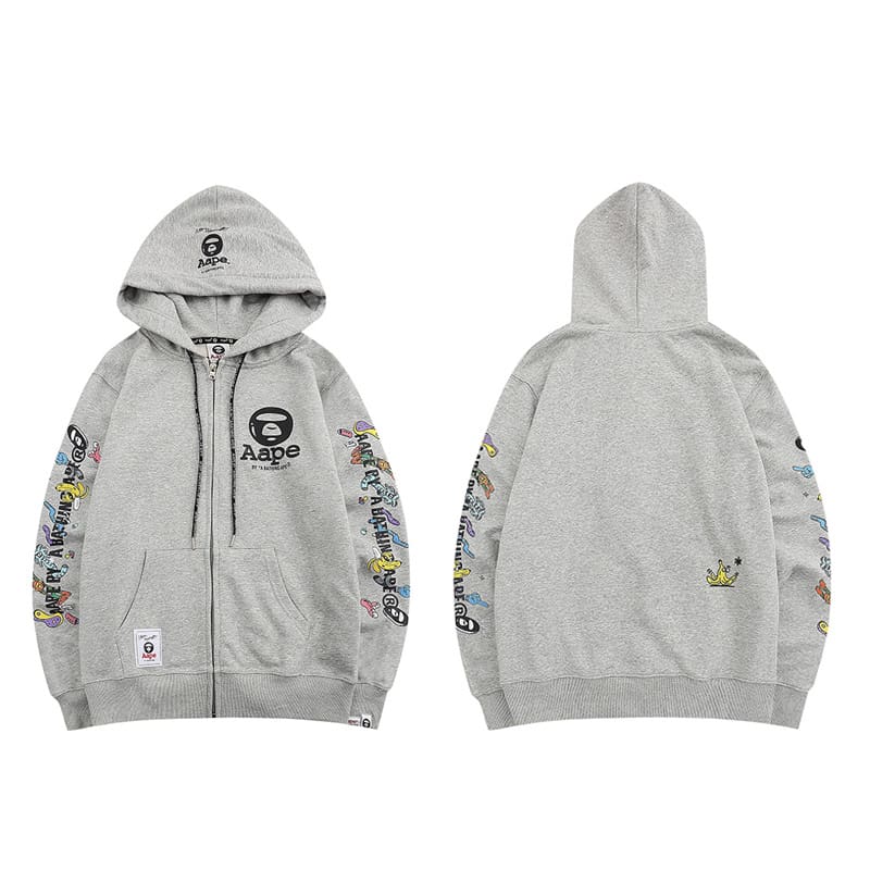 AAPE Ape Head Camouflage Zip Hoodie for Men and Women