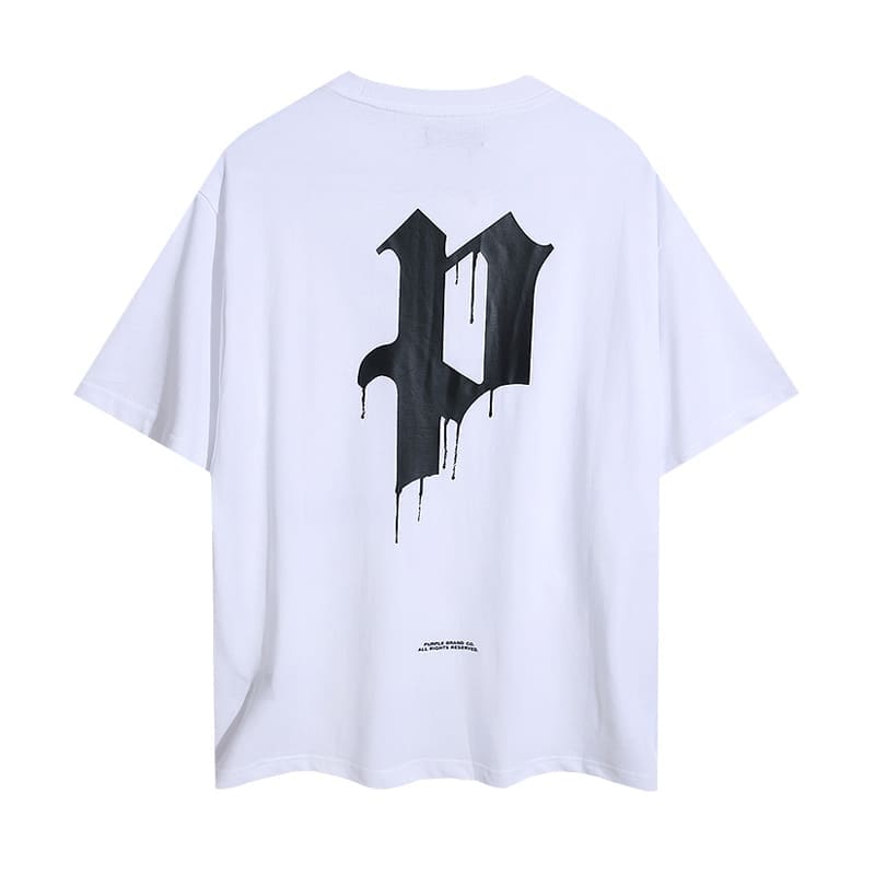 pu*re b*and letter print t-shirt high street cotton casual round neck