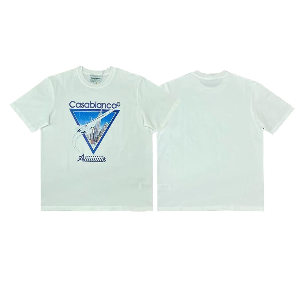 FOG Amiri Casablanca Printed Loose Crew Neck T-Shirt High Street Style