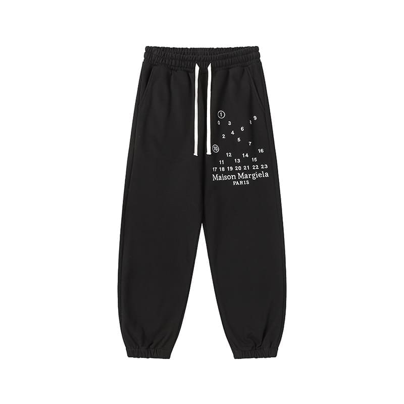MM6 Magila Embroidery Terry Sports Pants for Men and Women