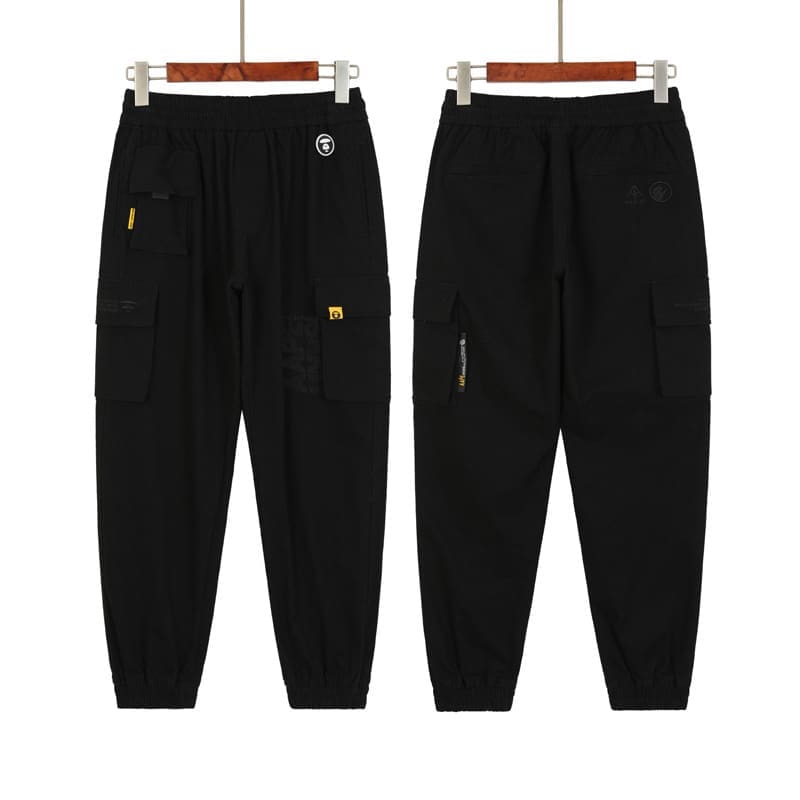 AAPE Camouflage Multi-Pocket Military Workwear Pants for Men and Women