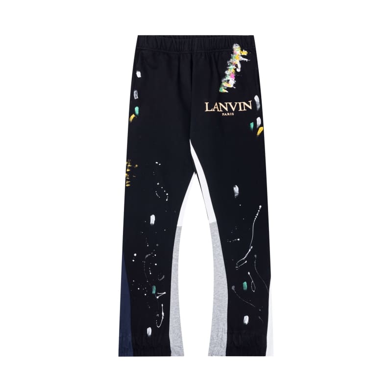 Gallery Dept hand-painted splash-ink contrast color trousers casual loose bootcut trousers Fine Cotton