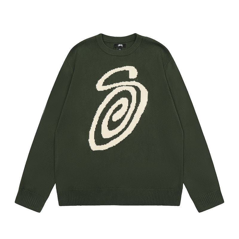 Stussy Mosquito-Repellent Pattern Jacquard Knit Sweater