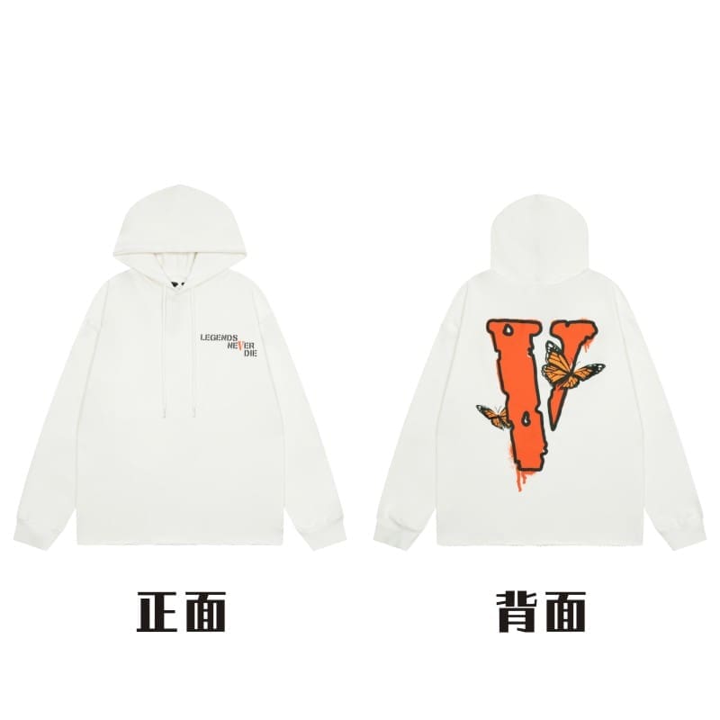 VLONE Large V Hooded Sweater Retro Pullover for Men and Women