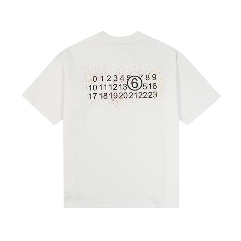 ma*s*n Ma*i*la mm6 digital pattern short sleeve t-shirt series for men and women