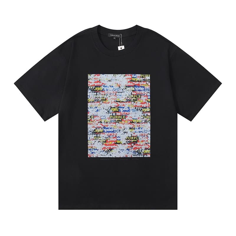 vlone fog pu*re b*and oil painting print t-shirt for men