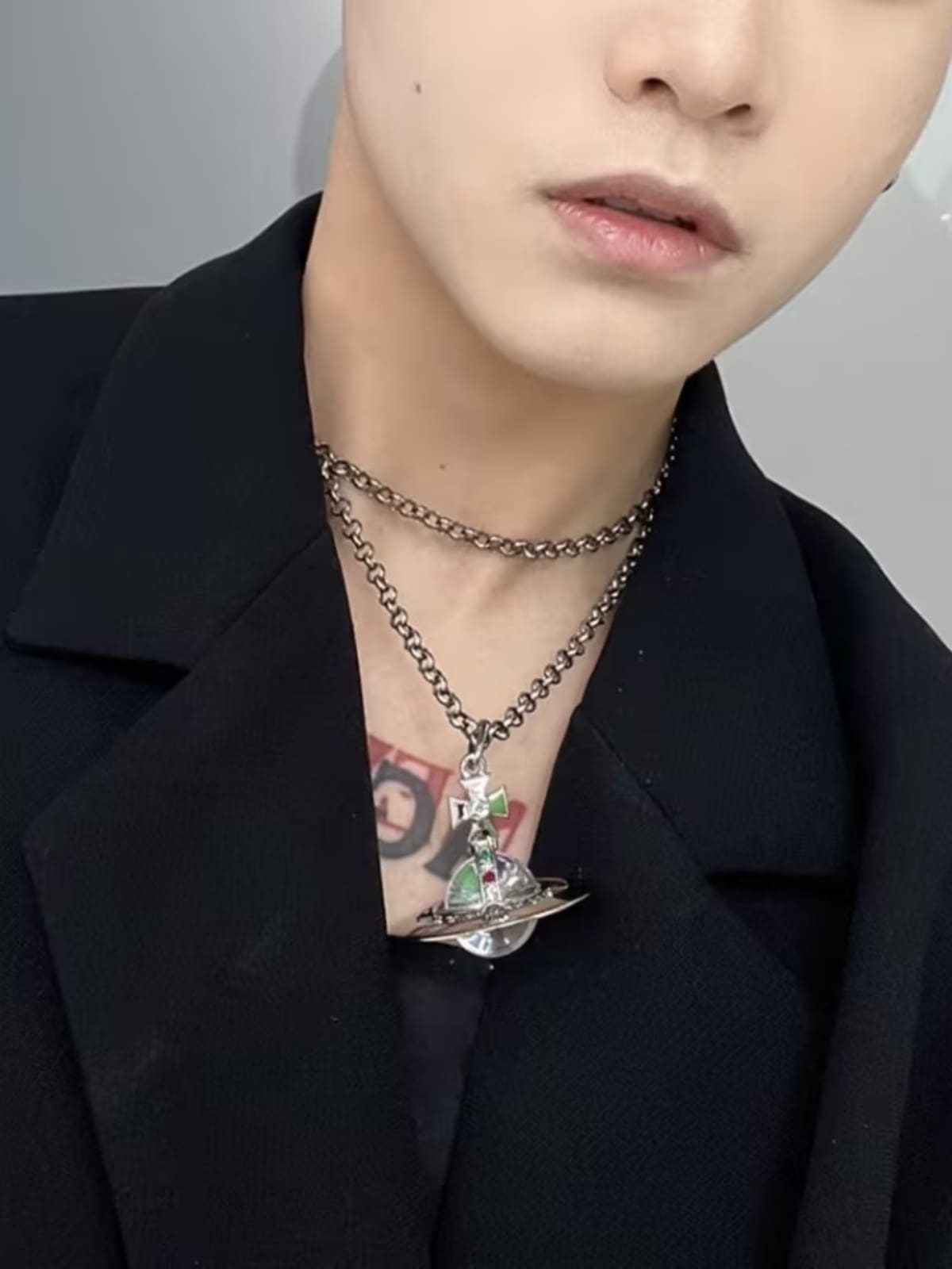 u1u1enne westwood saturn large three-dimensional planet necklace classic style