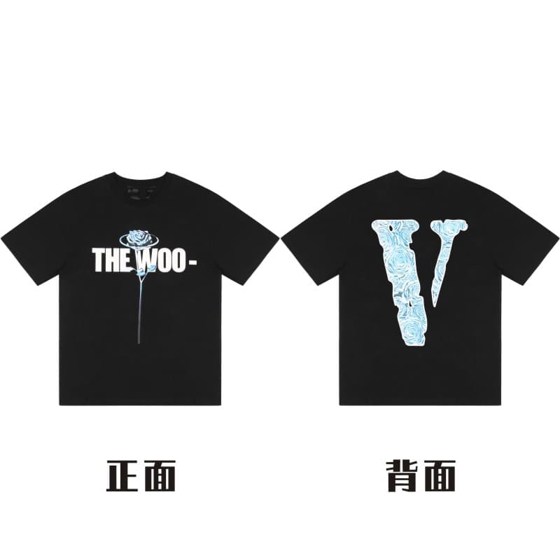 VLONE Large V Short Sleeve High Street T-Shirt Men and Women Summer Style