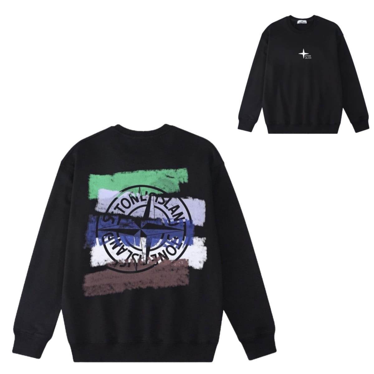 Stone Island Compass Logo Long Sleeve Minimalist Sweater