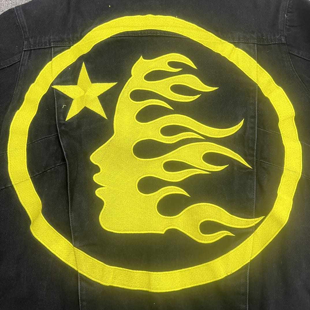 H*lst*r studios buff jacket heavy industry washing embroidery denim casual couple coat tide