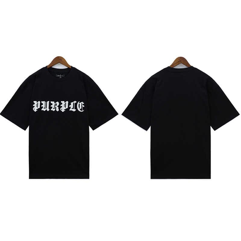 pu*re b*and gothic letter print short sleeve t-shirt for men