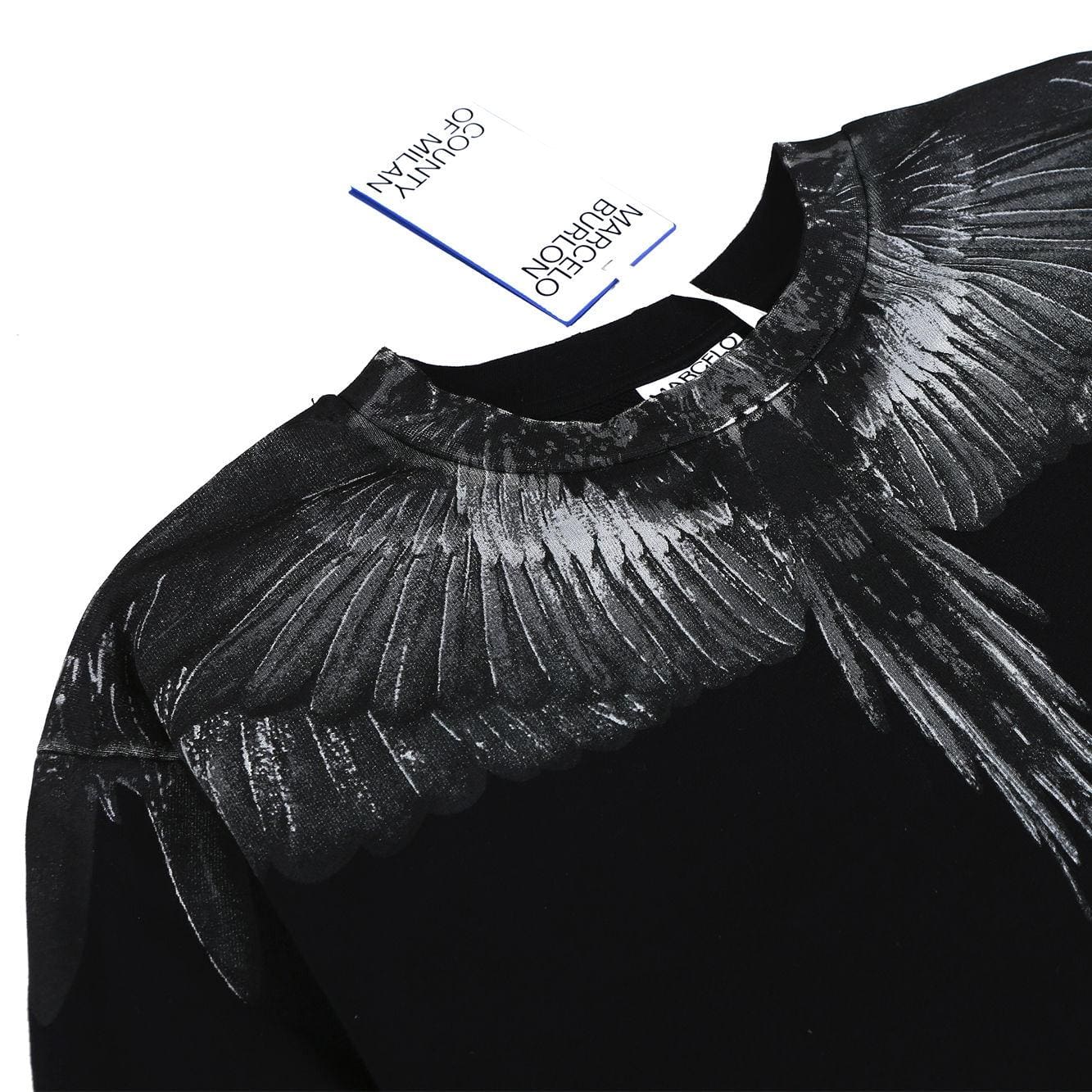 Marcelo Burlon MB dark wings round neck sweater autumn and winter long sleeve
