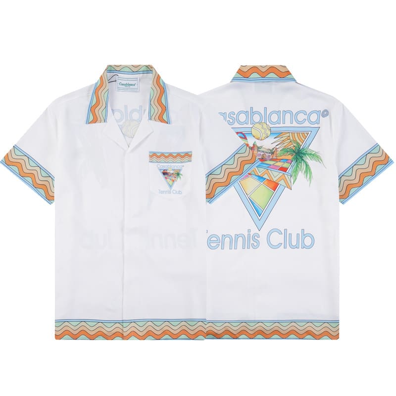 Casablanca Printed Beach Short Sleeve Shirt Amiri Style