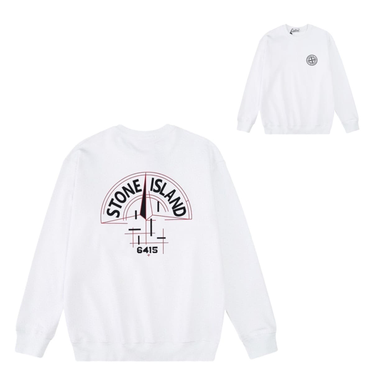 Stone Island Compass Logo Long Sleeve Minimalist Sweater