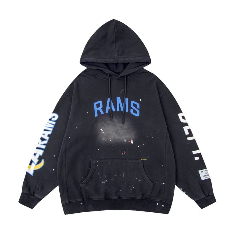 Gallery Dept Hand-Painted Graffiti Loose Hooded Sweater